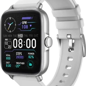 Smartwatch with phone function, fitness tracker watch, 1.7" HD full touchscreen, for Android and iOS, IP67 waterproof with heart rate monitor, pedometer, sleep monitor, stopwatch, and music control