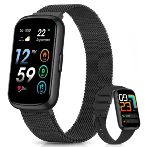 Women's Smartwatch 1.47" Fitness Tracker, 24h Heart Rate, SpO2, Sleep Monitor, 24 Sports Modes, Pedometer, WhatsApp Notifications, IP68 Waterproof