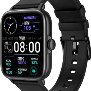 Smartwatch with phone function, fitness tracker watch, 1.7" HD full touchscreen, for Android and iOS, IP67 waterproof with heart rate monitor, pedometer, sleep monitor, stopwatch, and music control