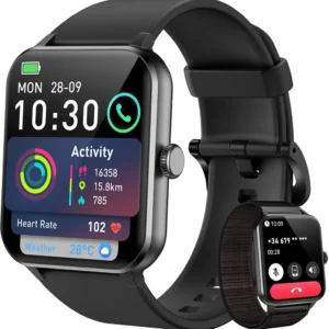 Smartwatch for men and women, Blackview R50 1.85" large HD touchscreen fitness watch, heart rate monitor, blood oxygen monitor, 370 mAh battery