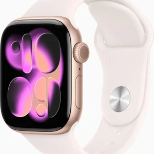 Watch Series 11, GPS, 42mm, Rose Gold Aluminum Case with Pale Pink Sport Band - S/M