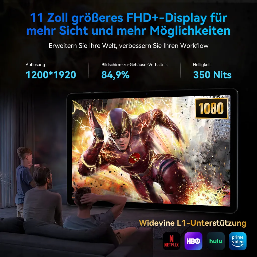 TABWEE T90 Tablet Android 16, 11 inch, 24GB (8+16) RAM+128GB ROM(2TB TF), 5G WiFi, with pen/mouse/keyboard, 8000mAh/16MP+8MP/Widevine L1/Gemini AI - Image 8