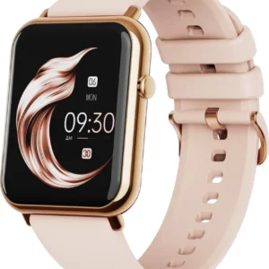 Smartwatch, Smartwatch for Women and Men, 1.69" HD Fitness Tracker Watches for Android and iOS, IP67 Waterproof, Heart Rate Monitor, Pedometer, Activity Tracker, Gold