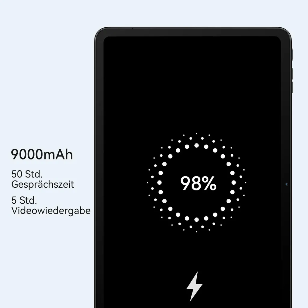 Blackview Mega2 Android 15 12'' 2K Display FHD Tablet, 36(12+24) GB + 256GB 2TB Expandable, 5G WiFi, Dual 4G, 9000mAh, incl. Stylus, Mouse, Keyboard, cable - Image 8
