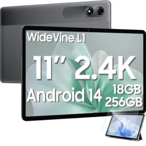 Blackview Tab9 WiFi Android 14 Tablet, FHD+ 11-inch display, 18GB + 256GB (2TB) Octa-Core T606 Widevine L1 Gaming Tablet, 13MP + 5MP, 8200mAh, AI camera