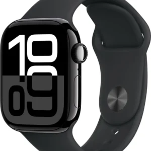 Apple Watch Series 10 [GPS, incl. Sport Band M/L black] 46mm aluminum case jet black